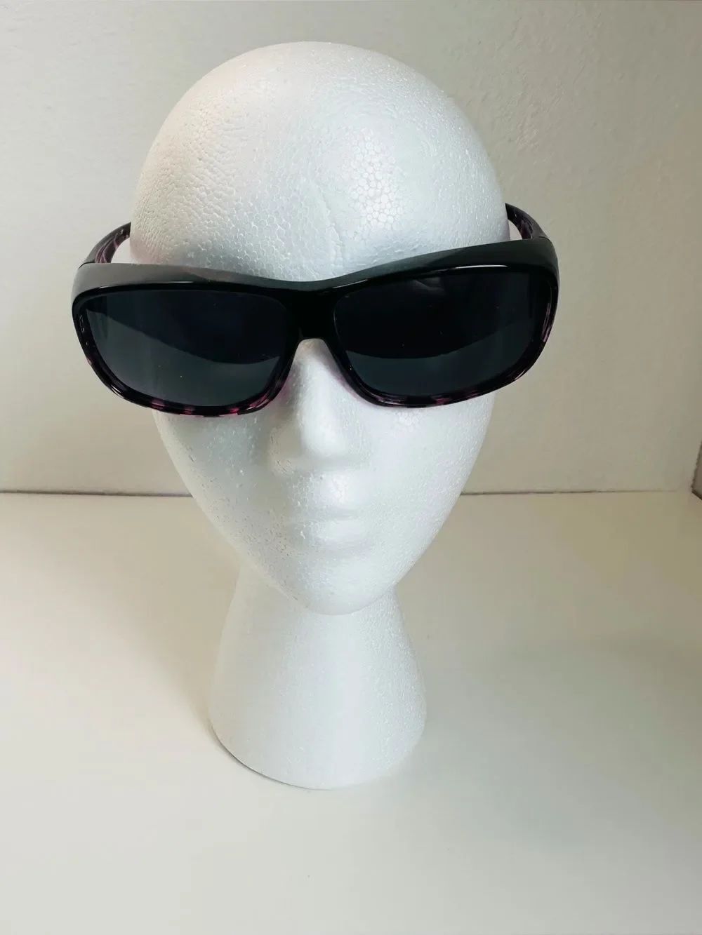 Purple Tortoise Shell Black Overglasses Polarized Sunglasses
